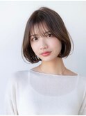 韓国ボブ顔まわりレイヤーシアカラー似合わせカット小顔