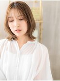 シースルーバング外ハネ韓国風ハッシュカットc4大宮20代30代40代