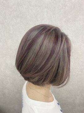 アン ブリーチ 大宮駅東口店(UN BLEACH) 【シルバー×ピンクパープル】