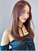 黒髪小顔ワンレンストレートレイヤー41219