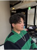 ツイストスパイラルパーマ　ツイストパーマ　メンズパーマ　眉毛