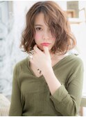 かきあげ前髪小顔前下がりくせ毛風大人ボブh4上尾20代30代40代