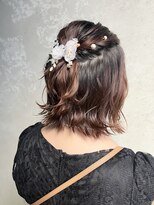 コルル 渋谷(COLULU)&nbsp;【ボブハーフアップヘアアレンジ】成人式ヘアセット/卒業式ヘア