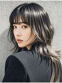 ベリーショートハンサムショートバレイヤージュハッシュカット