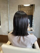 フープ 川越(hoop)&nbsp;艶感ロブで魅せる、大人のクールスタイル/川越/白髪ぼかし