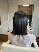 艶感ロブで魅せる、大人のクールスタイル/川越/白髪ぼかし