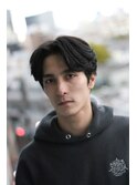 Haleメンズ刈り上げセンターパートニュアンスパーマたまプラーザ