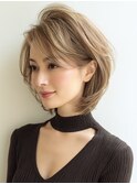 くびれショート白髪ぼかしカラー30代40代50代60代