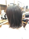 切りっぱなしボブディの外ハネスタイル☆