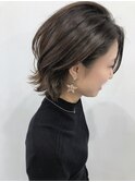 ミディアム20代30代40代イメチェンフルバング似合わせカット美髪