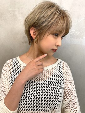ブラン 梅田(Blanc) 【Blanc】ショートカット＿ダブルカラー＿ハイライト＿ボブ