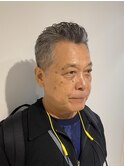 50代60代メンズ男性オールバックセット　大人の刈り上げ