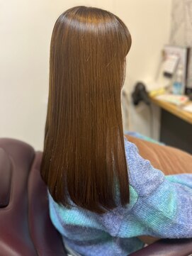 ヘアーカルチャー 小倉台店 HAIR CULTURE 髪質改善縮毛矯正オレンジブラウンストレート美髪