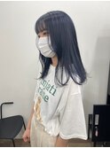 落ち着きブルー♪韓国/顔周り/髪質改善/学割U24/前髪カット