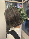 コントラストハイライト/切りっぱなしボブ