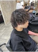 【波巻きパーマ×マッシュウルフ】