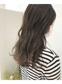 ナチュラルグラデーションアッシュカラー×ウェーブロング