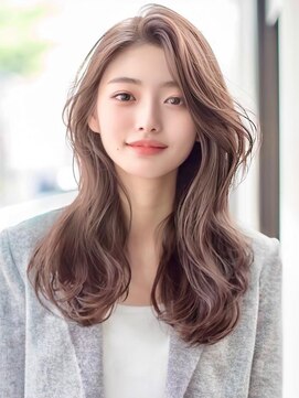 ダブルバイグリッター(W by GRITTERs) くびれヘア ピンクブラウン 韓国風 透明感カラー 顔周りカット