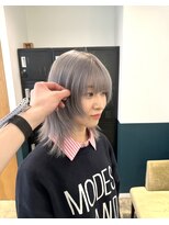 ヘアーブレイス(hair brace) ブリーチ二回ウルフ×シルバーstylist聖斗