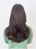 秋色オリーブカラー透明感カラーウルフレイヤーロング_ba520241