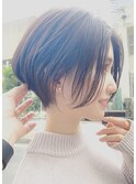 20代30代40代ハンサムショート丸みショート前髪なし春ショート