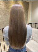透明感ブリーチなしアッシュカラー韓国風艶感小顔プリカール
