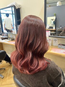 アルター(aL ter) ピンクブラウン×グラデーション［メルティ/フェミニンロング］