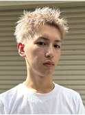 メンズブリーチスパイキーショートベリショ熊本下通