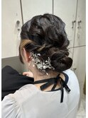 結婚式アレンジ卒業式成人式お呼ばれヘアアップヘア×渡辺