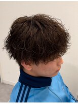 オーシャントーキョー 仙台(OCEAN TOKYO)&nbsp;緩め波巻きブラウンマッシュ刈り上げ