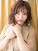 □マロンベージュイメチェン外ハネボブパーマ403-4越谷20代30代