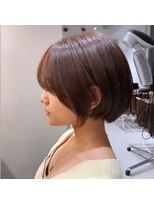 ガリカ 博多駅前(Gallica)&nbsp;ショートスタイルにブリーチなしで作るモカブラウン