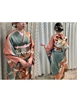 【四日市市/日永】振袖/訪問着/留め袖/袴etc..思い出に残る日はプロにお任せ下さい◎ヘアセットも可能＊