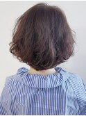 大人のクセ毛風ボブ☆大人ヘア/デジタルパーマお手入れ簡単