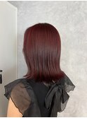 ブリーチなしで作るチェリーレッドカラー