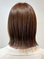 トゥルートラスト アン 下石田店(True Trust un)&nbsp;キャラメルブラウン切りっぱなしボブ ストレートヘア20代30代