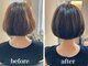 レリーキルト 岡本(RelyQuilt)の写真/驚くほど自然な仕上がりで,ショートでもゴワつきのない美しいstyleを[岡本/摂津本山/白髪染め/白髪ぼかし]