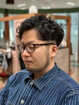 アポロカットステージ 相模大野店&nbsp;サイドパート/ツーブロックパーマ<理容室>[メンズ/相模大野]