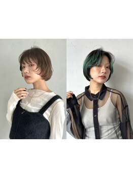 ≪ボブ≫×≪インナーカラー≫で髪にデザイン性を与え、自宅でも簡単に動きの出しやすいデザインに☆