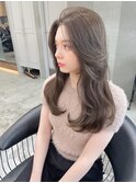 オリーブグレー/韓国レイヤーカット/マロンベージュ/黒髪/札幌