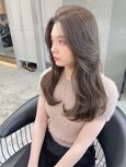 オリーブグレー/韓国レイヤーカット/マロンベージュ/黒髪/札幌