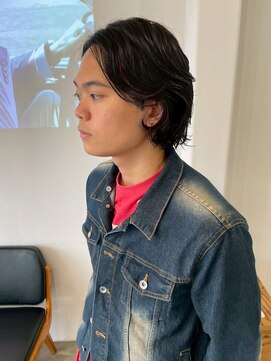 黒髪顔周りカットカジュアルナチュラルアッシュ