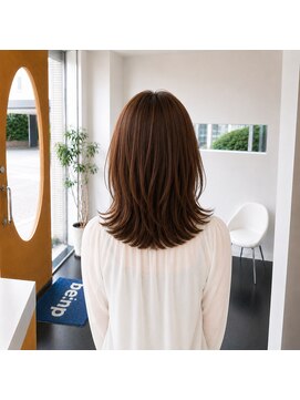 ビーアップヘアー(be:up hair) 韓国風くびれミディアム|柔らかブラウンカラー