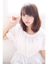 ミニヨン バイ ハピネス 高の原店(mignon by Happiness) 大人可愛いシースルーバングミディアムレイヤーカット奈良清水