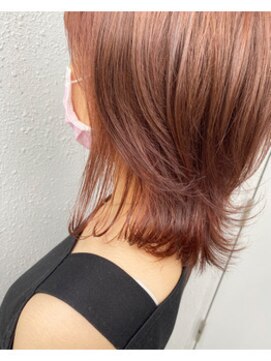 カプア 仙台駅前店(Kapua) 外ハネミディアム/マッシュウルフ/ピンクカラー/透け感ヘア