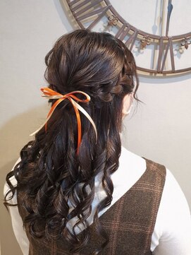 ヘアセットサロン ミント(Hair set salon MINT) 編み込みハーフアップ