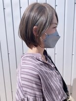 ピエドプールポッシュ(PiED DE POULE POCHE)&nbsp;ひし形ボブ × オリーブグレージュ