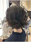パーマ×ボブ