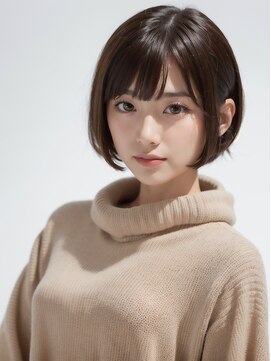 ブロッサム 東久留米店(Blossom) ダークアッシュデジタルパーマ小顔補正ミニウルフ立体カット