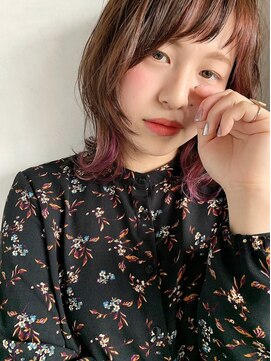 ゴウトゥデイ 名古屋店(GO TODAY) 顔まわりレイヤー×インナーカラーピンク